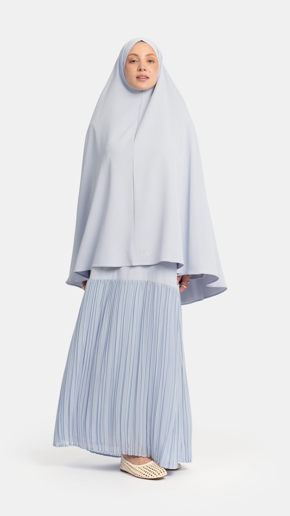 Khimar Soft Blue (Pleated skirt) - Afbeelding 2