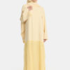 Pleated skirt abaya Pastel Yellow