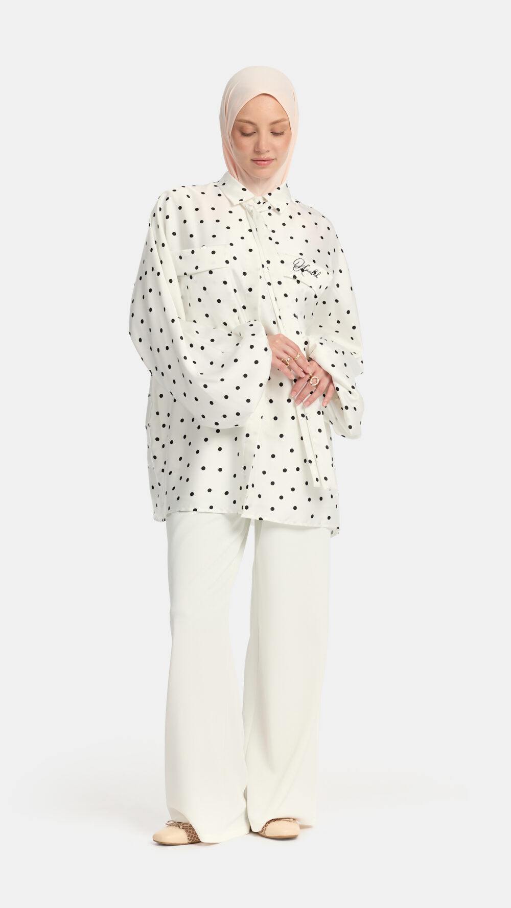 Soft dot Belle Allure twinset White - Afbeelding 2