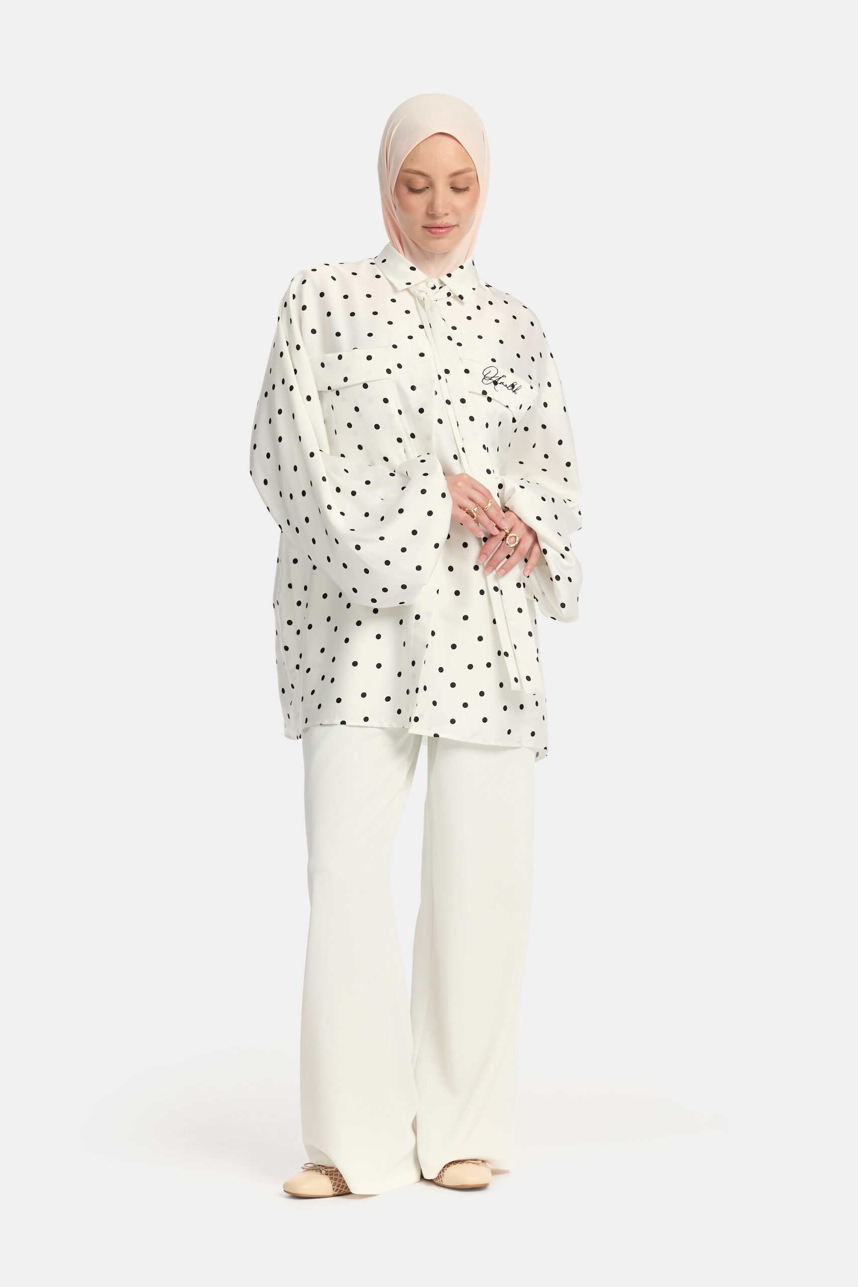 Soft dot Belle Allure twinset White - Afbeelding 2