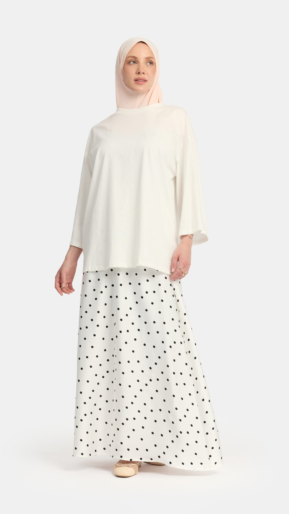 Soft dot Skirt White - Afbeelding 2