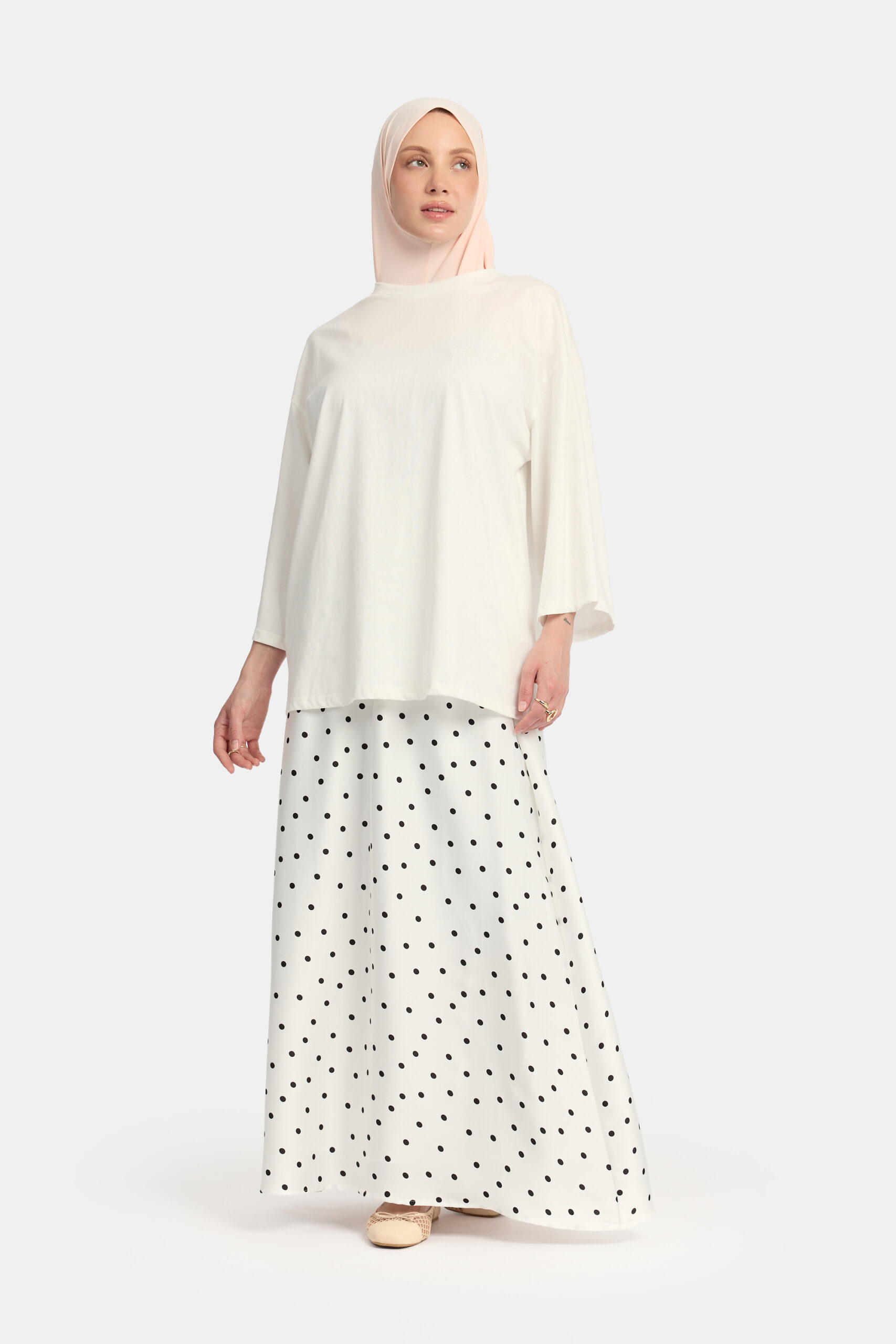 Soft dot Skirt White - Afbeelding 2