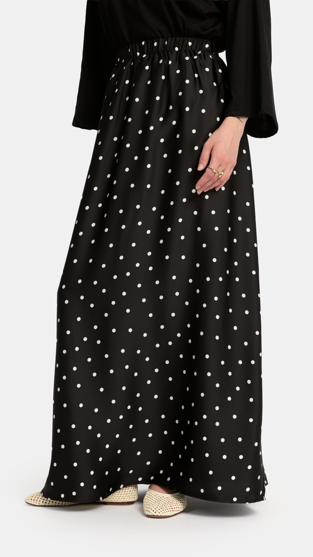 Soft dot Skirt Black - Afbeelding 3