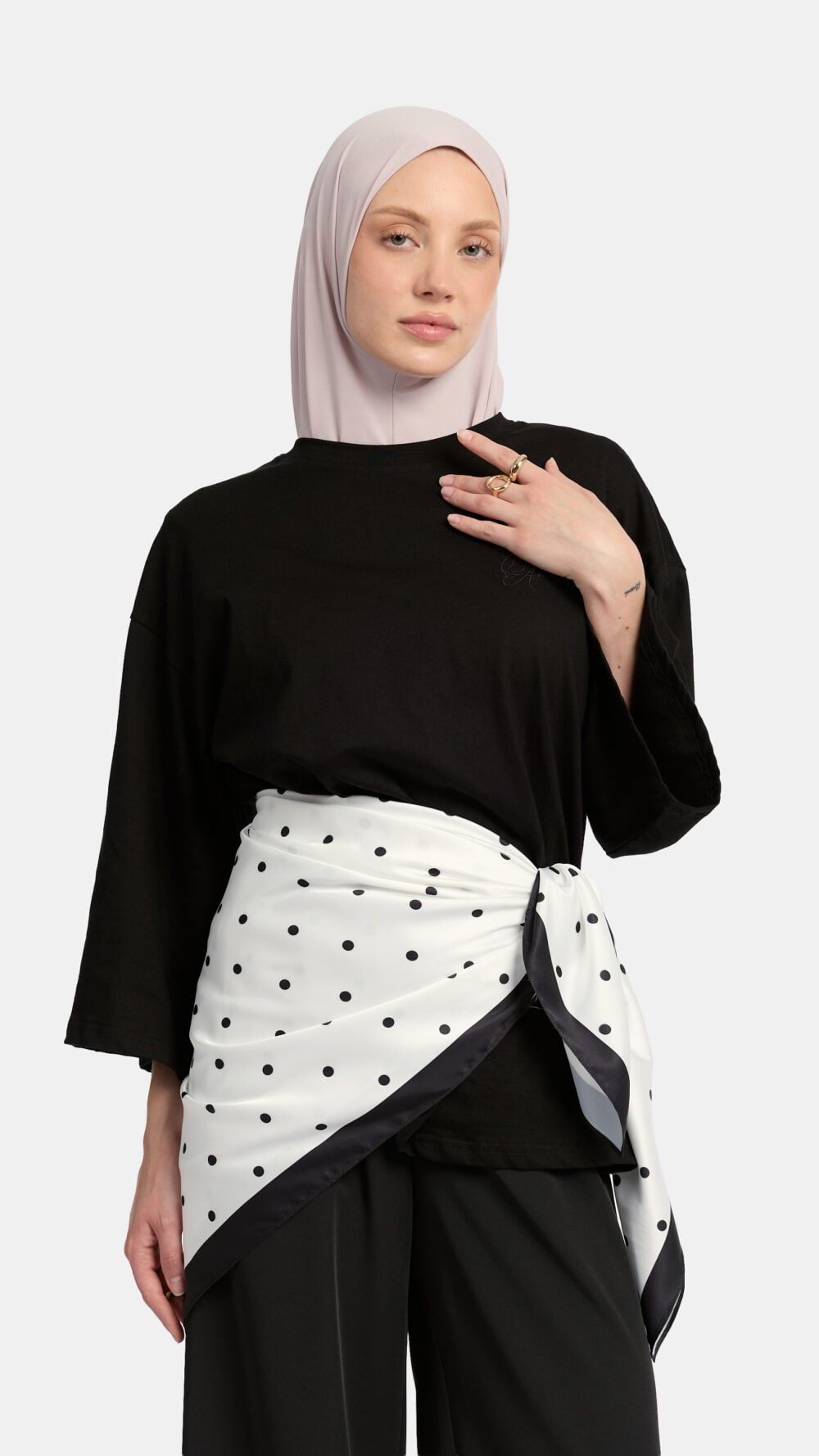 Soft dot Bandana White