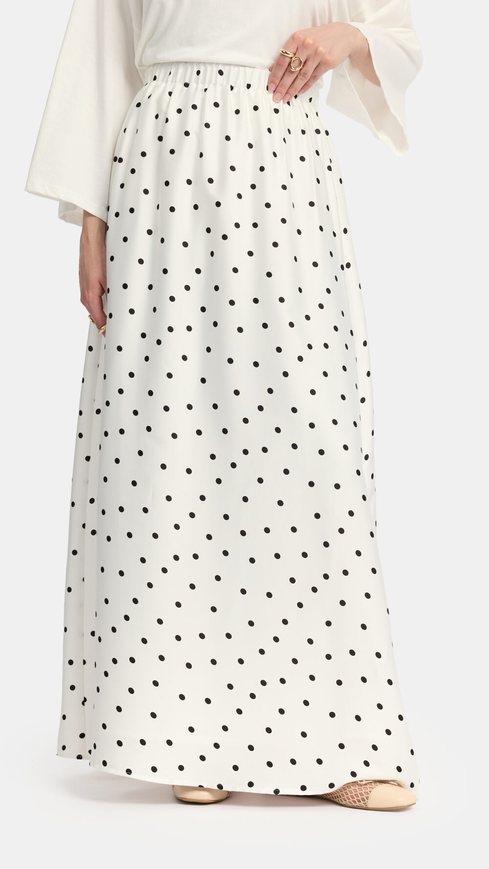 Soft dot Skirt White - Afbeelding 4