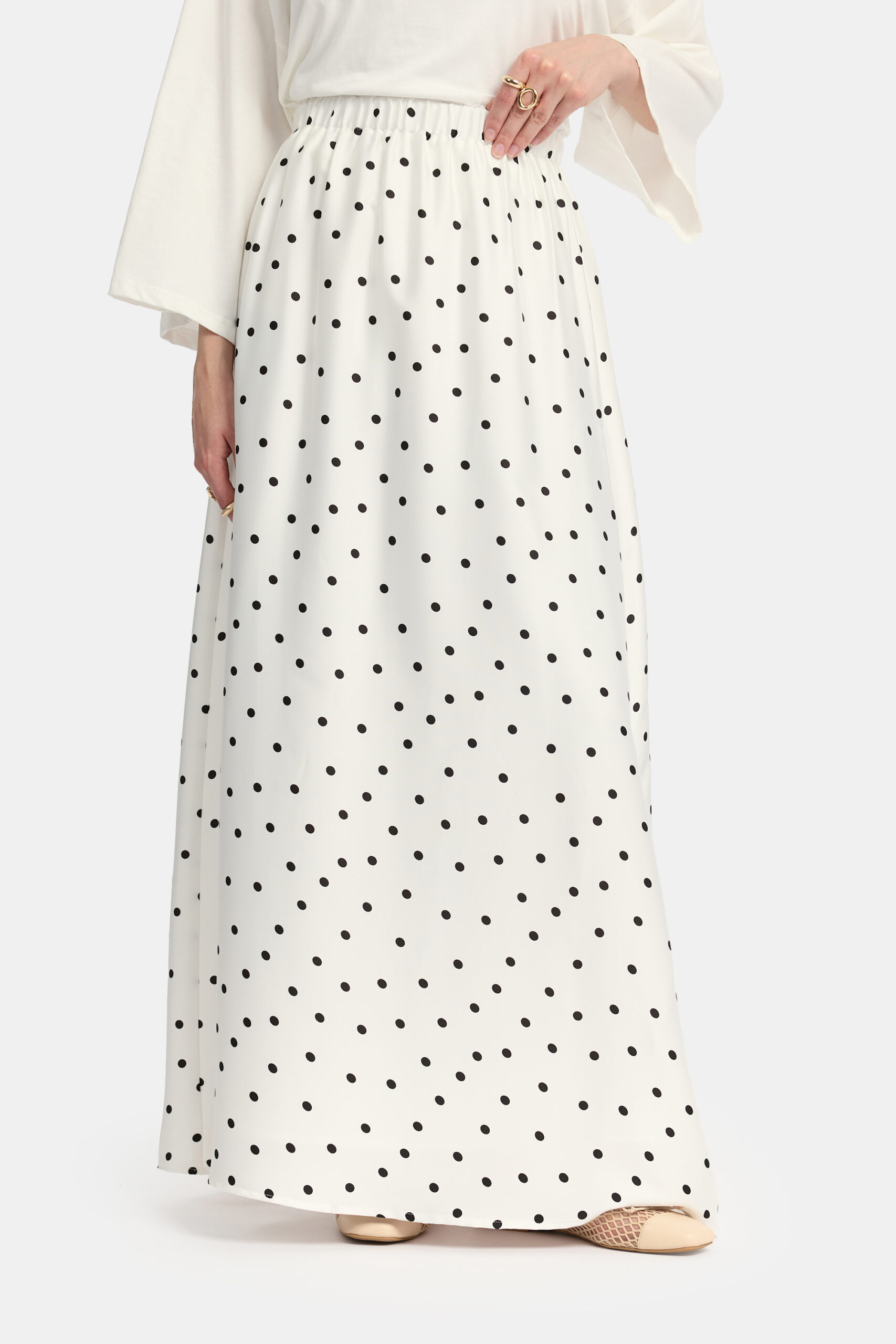 Soft dot Skirt White - Afbeelding 4