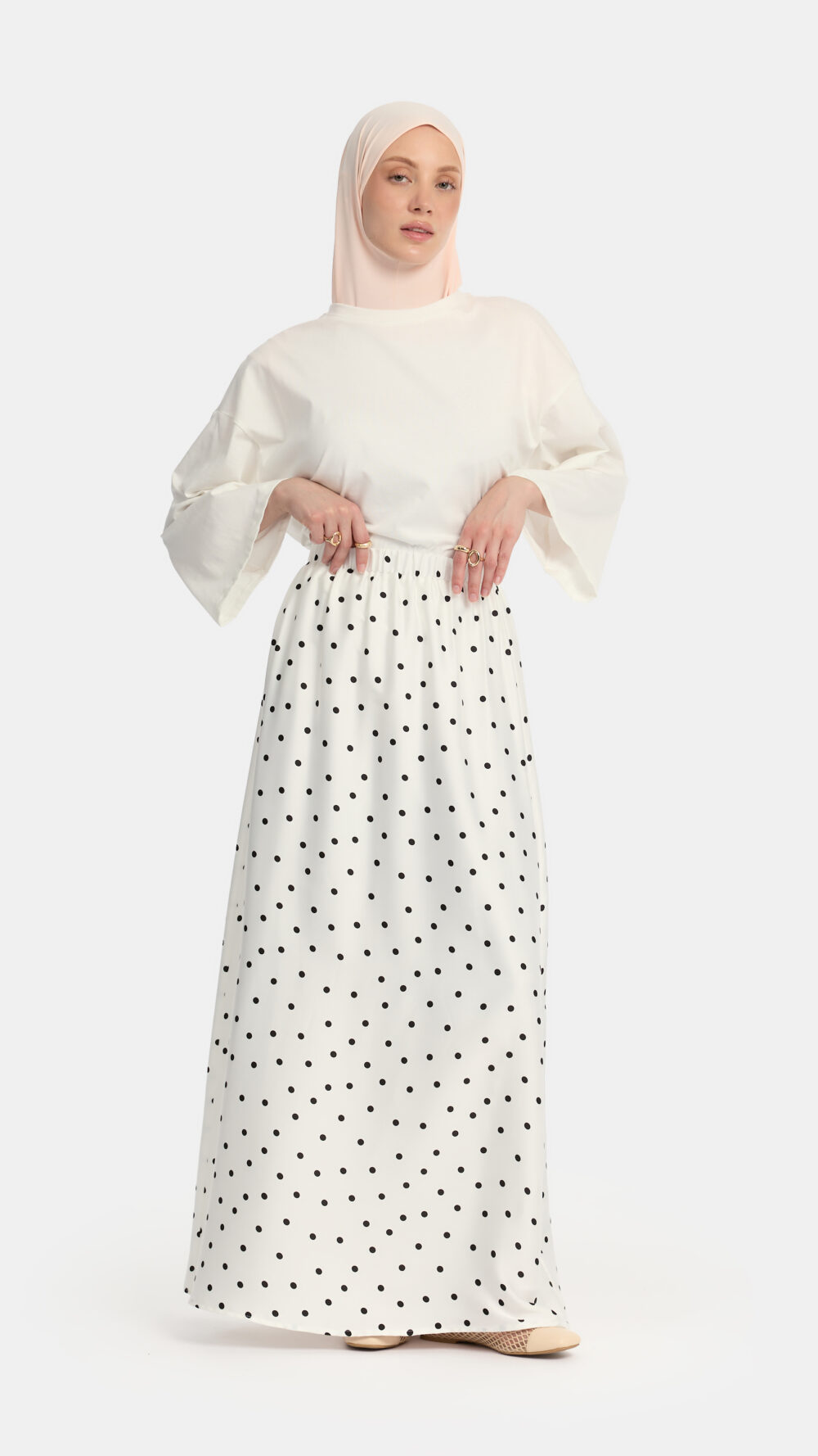 Soft dot Skirt White - Afbeelding 3