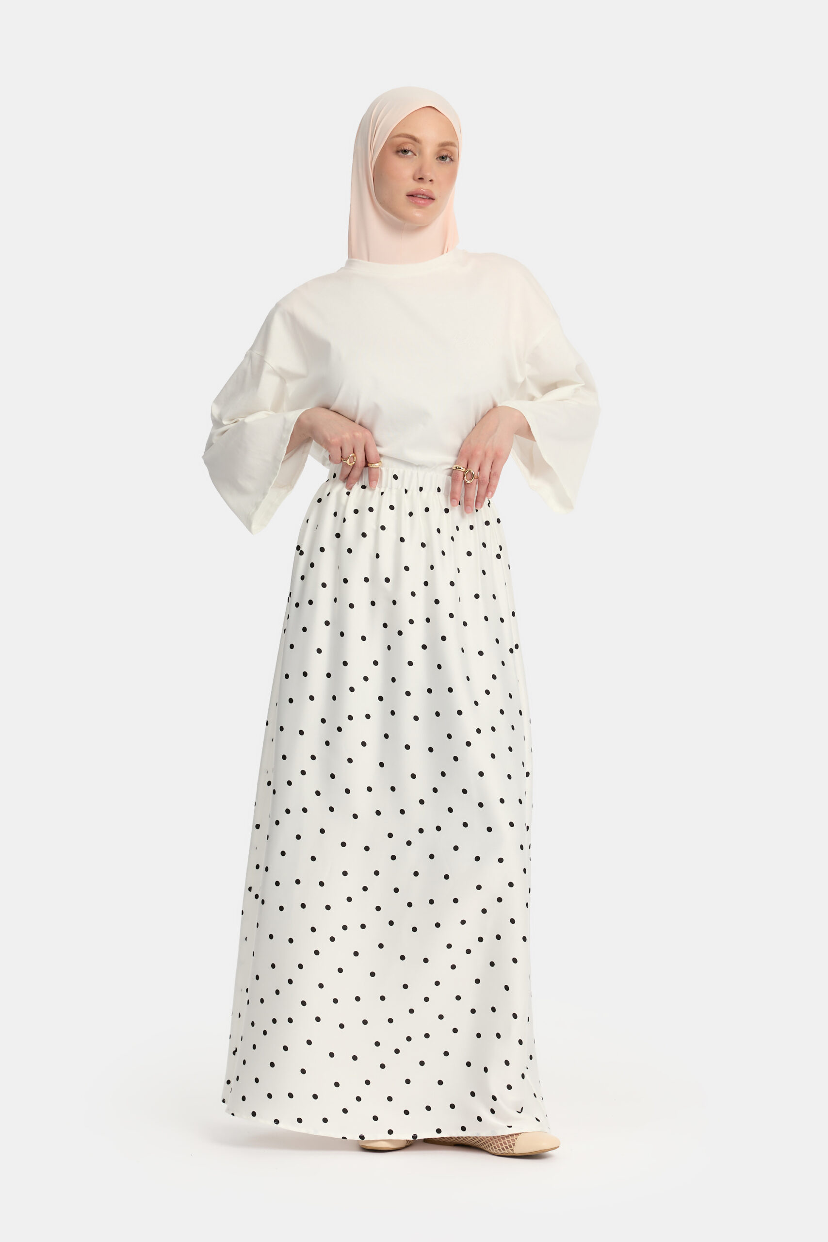 Soft dot Skirt White - Afbeelding 3